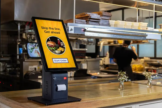 Borne de commande sur pied bas